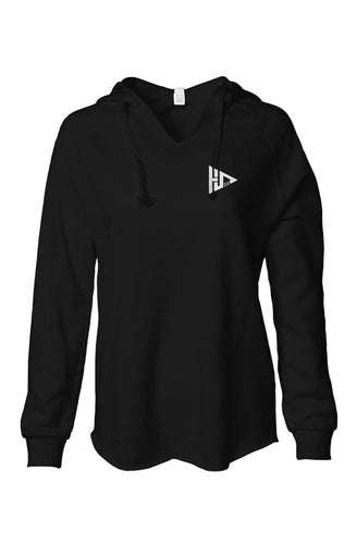 Womens Lightweight  Wash Hooded Sweatshirt - HD22Clothing